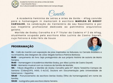 Celebração do Centenário de nascimento de Marilda Godoy Carvalho